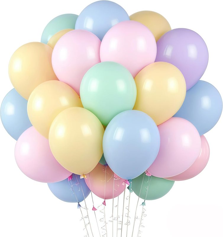 10x pastelkleur ballonnen