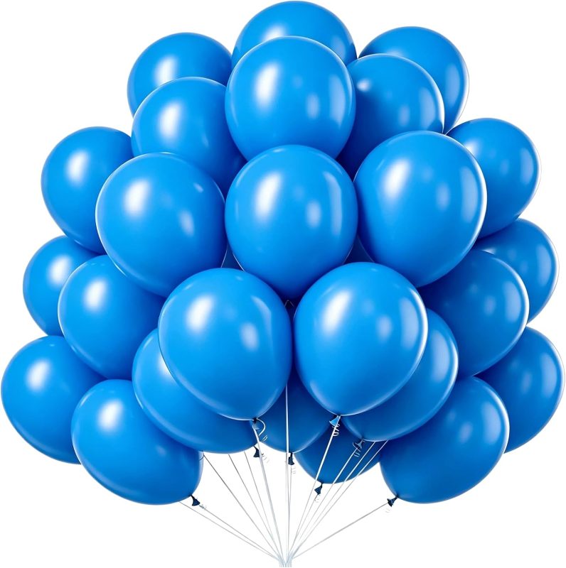 10x blauwe ballonnen