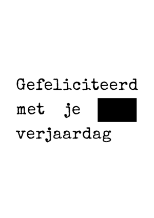 Gefeliciteerd met je ... verjaardag in Wet Open Overheid stijl