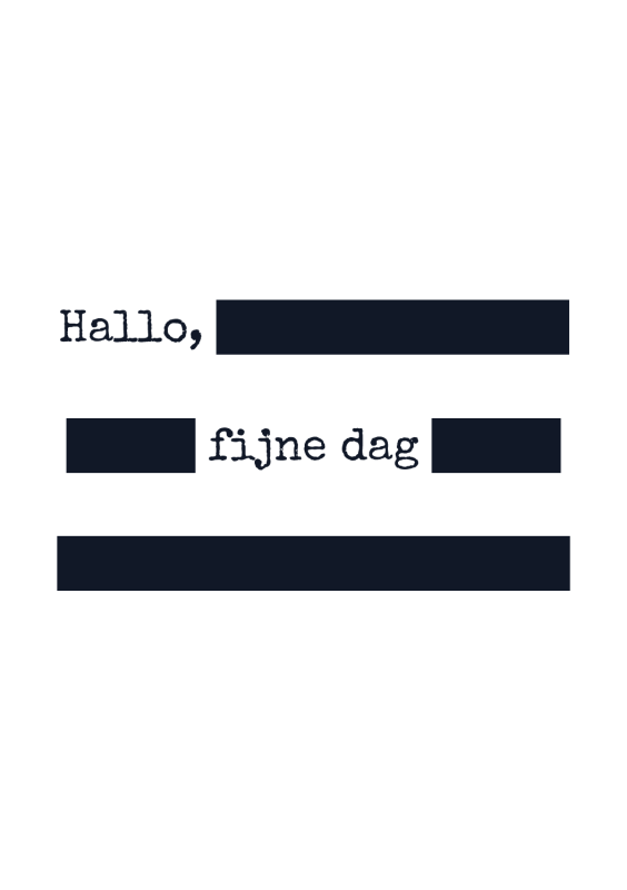 Fijne dag in Wet Open Overheid stijl