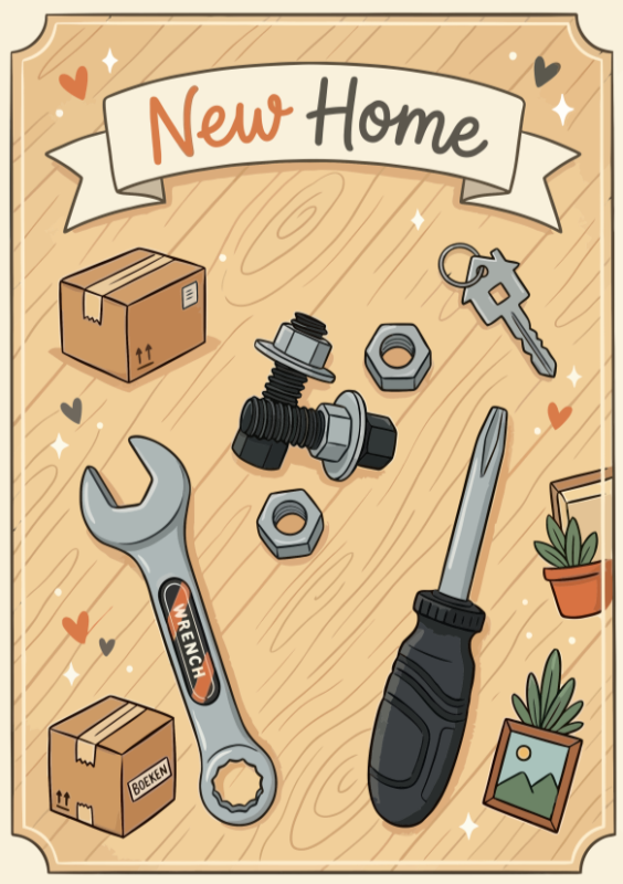 New home verhuizing en klus kaart