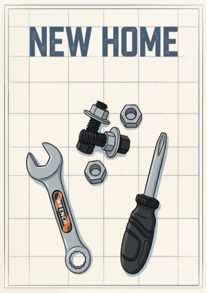 New home klus kaart