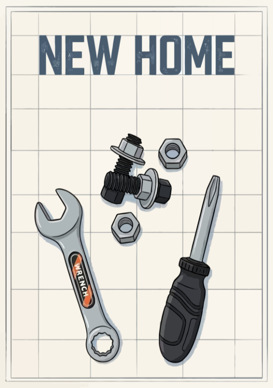 New home klus kaart