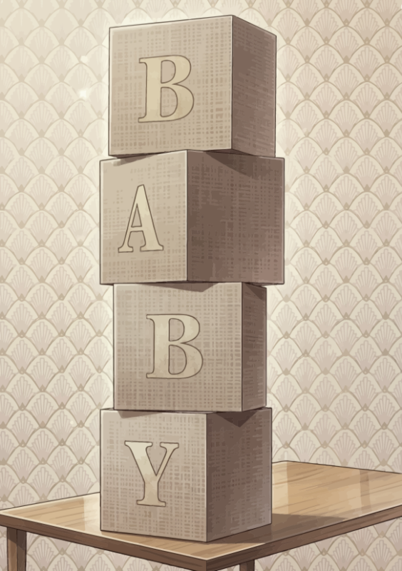 Baby blokken beige