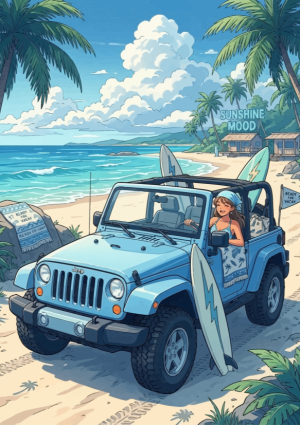 Ready for vacay, strand en blauwe motieven
