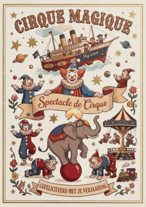 Verjaardag met circus en clowns