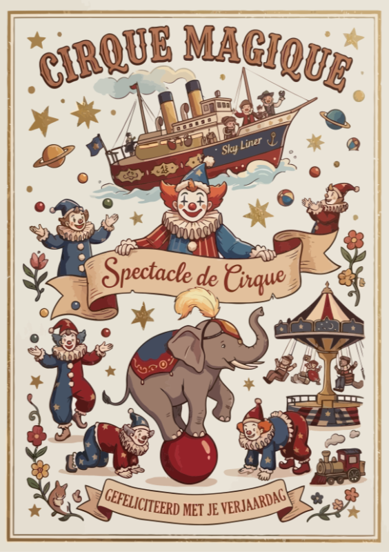 Verjaardag met circus en clowns