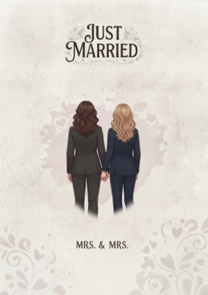 Just married, mrs & mrs suits