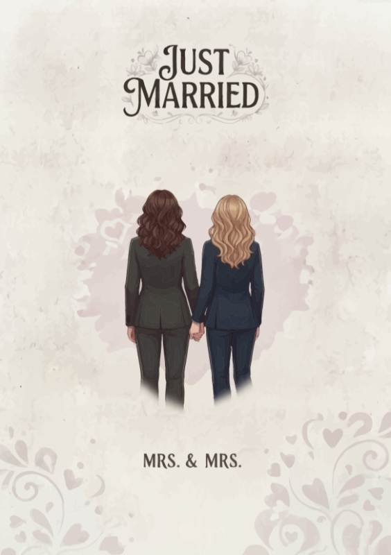 Just married, mrs & mrs suits
