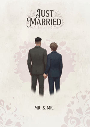Just married, mr & mr suits