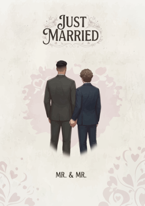 Just married, mr & mr suits