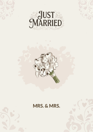 Just married, mrs & mrs bloemen