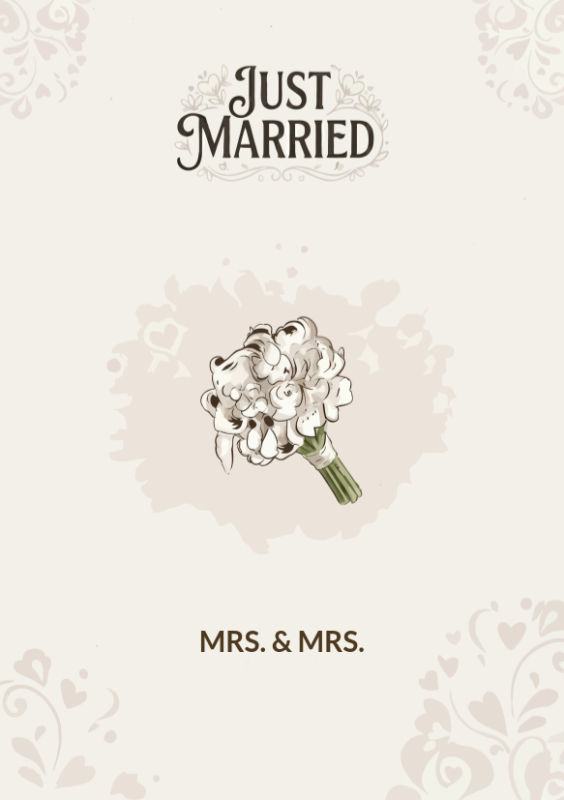Just married, mrs & mrs bloemen