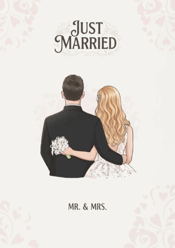 Just married, mr & mrs donker haar