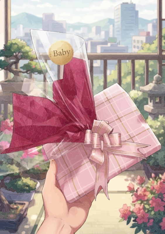 Cadeau baby roze