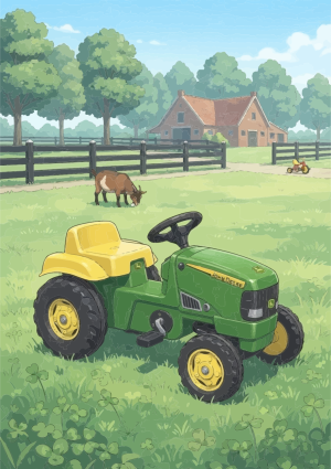 Trekker op de boerderij John Deere