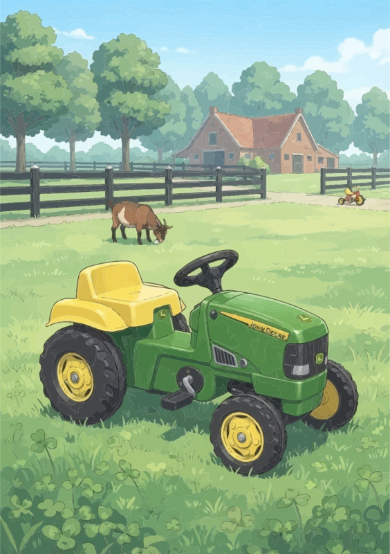 Trekker op de boerderij John Deere