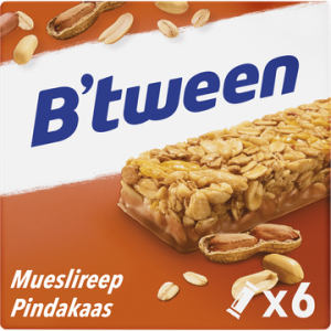 B'tween Mueslireep Pindakaas 6 x 25 g