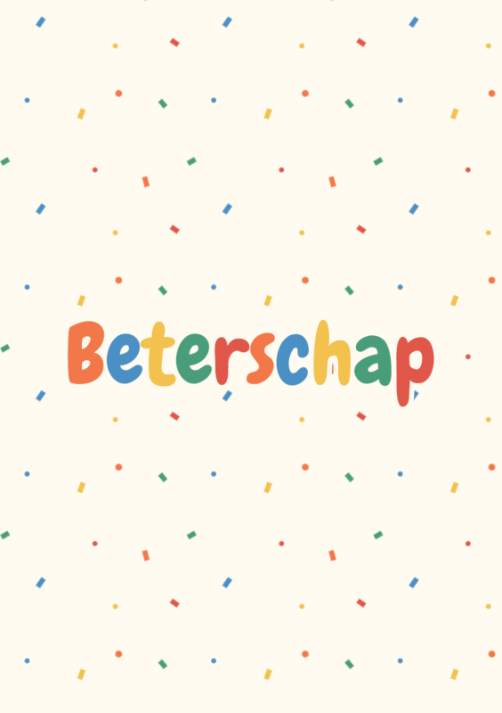 Beterschap confetti