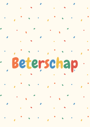Beterschap confetti