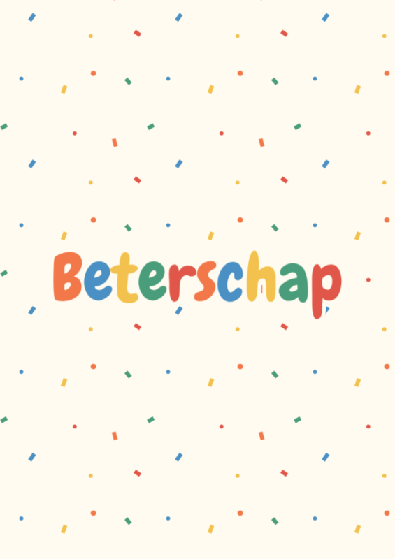 Beterschap confetti