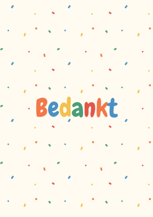 Bedankt confetti