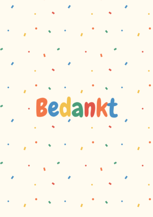 Bedankt confetti