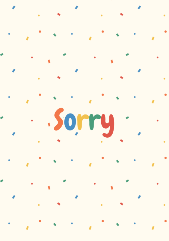 Sorry confetti
