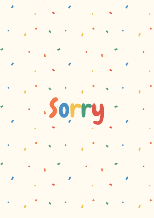 Sorry confetti