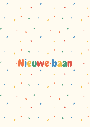 Nieuwe baan confetti