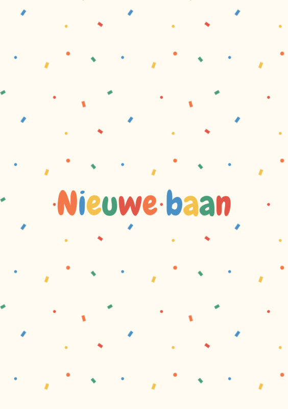 Nieuwe baan confetti