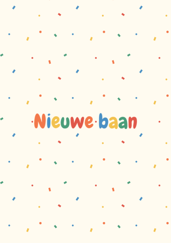 Nieuwe baan confetti