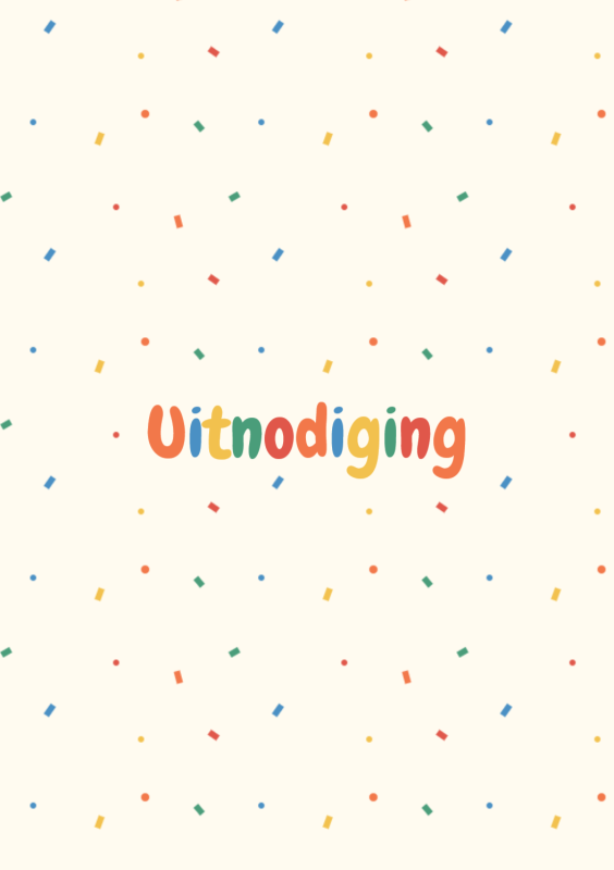 Uitnodiging confetti