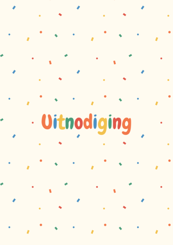 Uitnodiging confetti