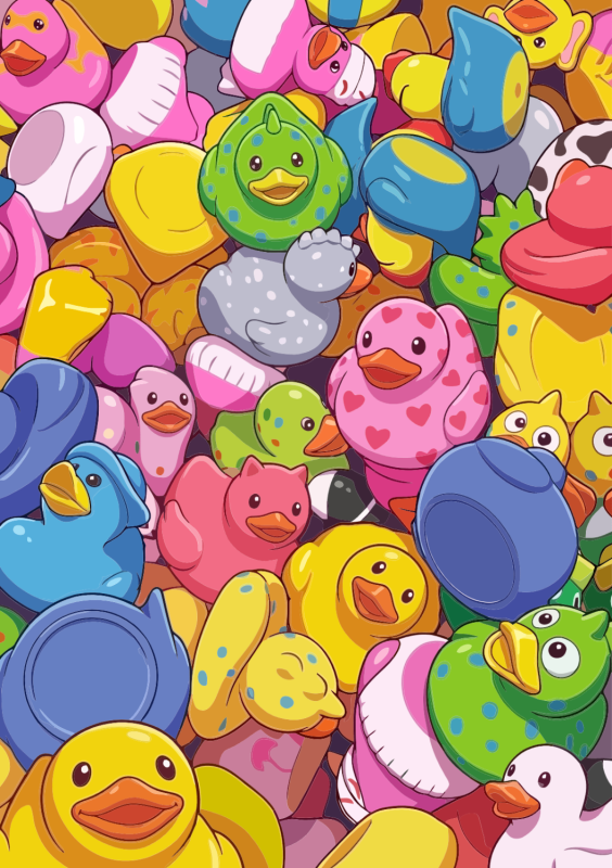 Badeendjes in alle kleuren