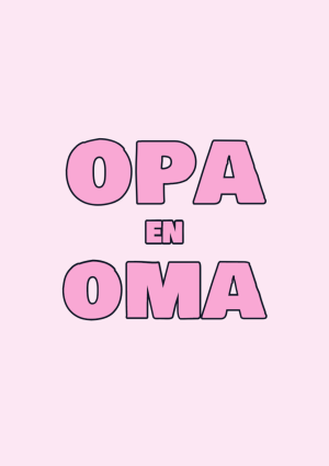 Opa en oma felicitatiekaart meisje