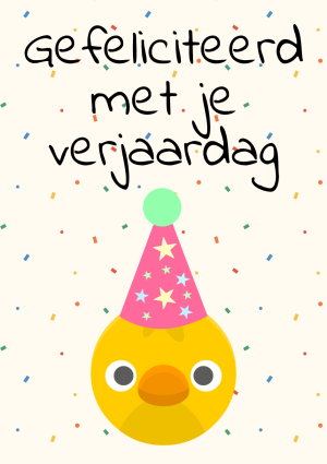 Gefeliciteerd met je verjaardag feesteend