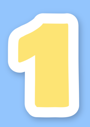 Verjaardag 1 blauw