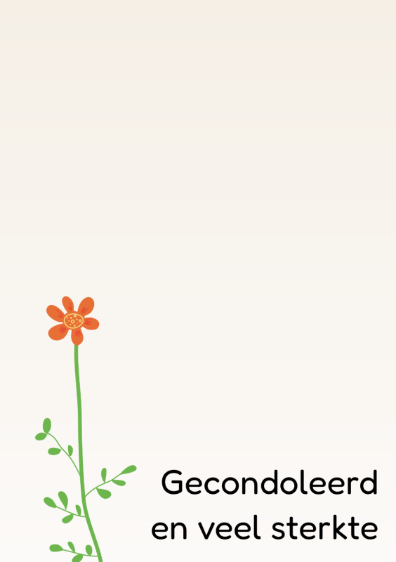Gecondoleerd en veel sterkte bloem