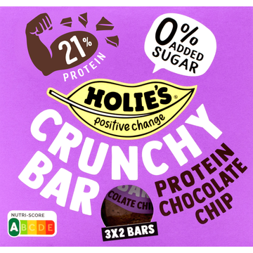 Holie’s Crunchy Bar Protein Chocolate Chip 6 x 20 g