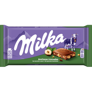 Milka Reep Gebroken Noot 90 g