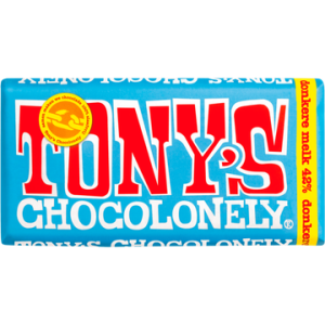 Tony's Chocolonely Donkere Melk Chocolade Reep 42% 180 g