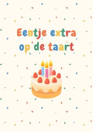 Eentje extra op de taart met taart emoji