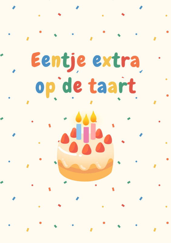 Eentje extra op de taart met taart emoji