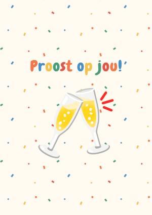 Proost op jou met champagneglas emoji