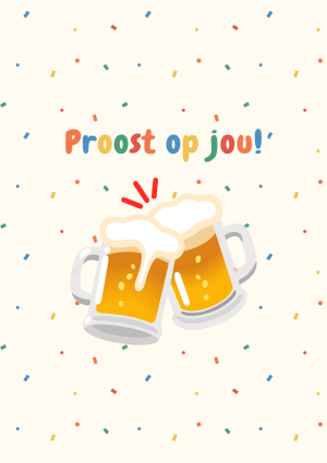Proost op jou met bierglas emoji