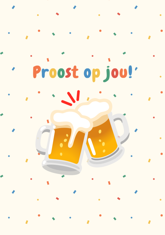 Proost op jou met bierglas emoji