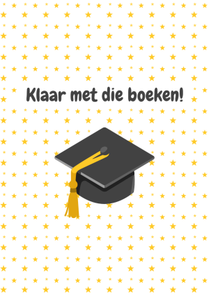 Klaar met die boeken!