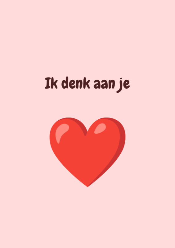 Ik denk aan je met hartje