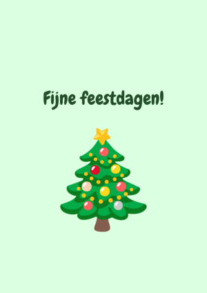 Fijne feestdagen met kerstboom
